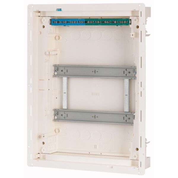 Compact distribution board-flush mounting, 2-rows, flush sheet steel door image 4