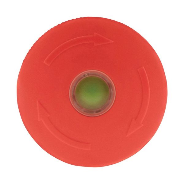 Emergency stop/emergency switching off pushbutton, RMQ-Titan, Palm-tree shape, 45 mm, Non-illuminated, Turn-to-release function, Red, yellow, RAL 3000 image 6