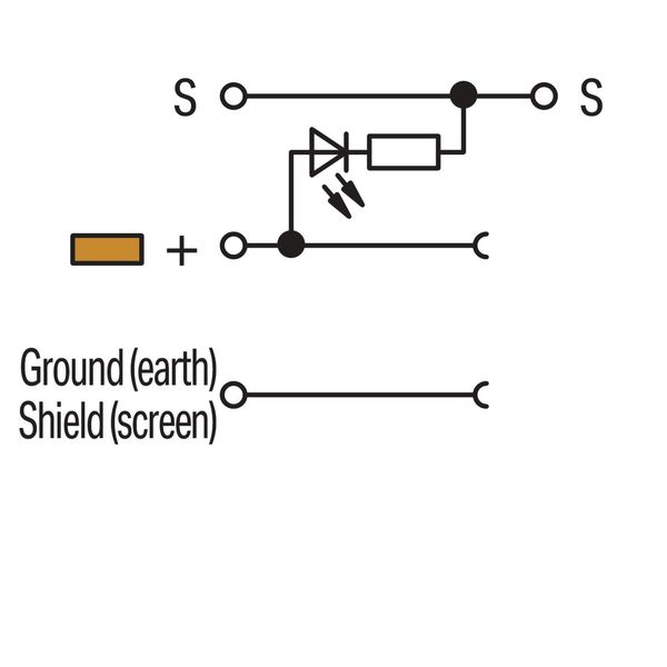 3-conductor actuator supply terminal block LED (yellow) for NPN-(low-s image 2