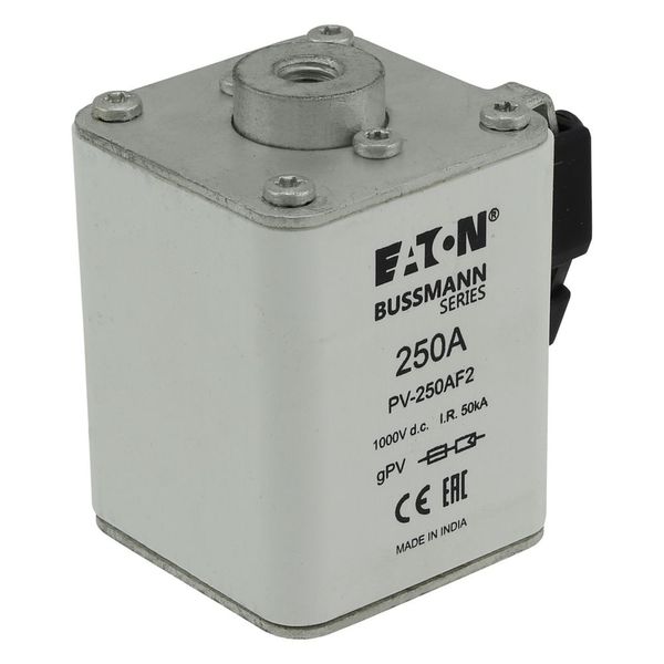 Fuse-link, high speed, 250 A, DC 1000 V, size 2, 61 x 77 x 91 mm, gPV, IEC, UL, single indicator image 22