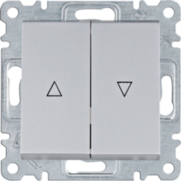 Cde VR Double Poussoir 1F -argent Ss/Vis image 1