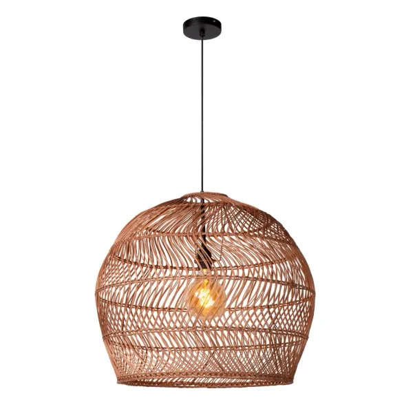 Lucide MOLOKO - Pendant light - Ø 65 cm - 1xE27 - Ocher Yellow image 1