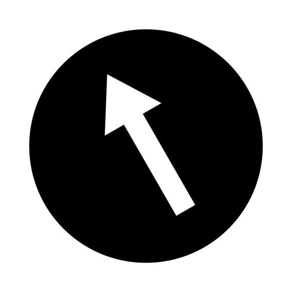 Button plate, flat black, arrow symbol image 1