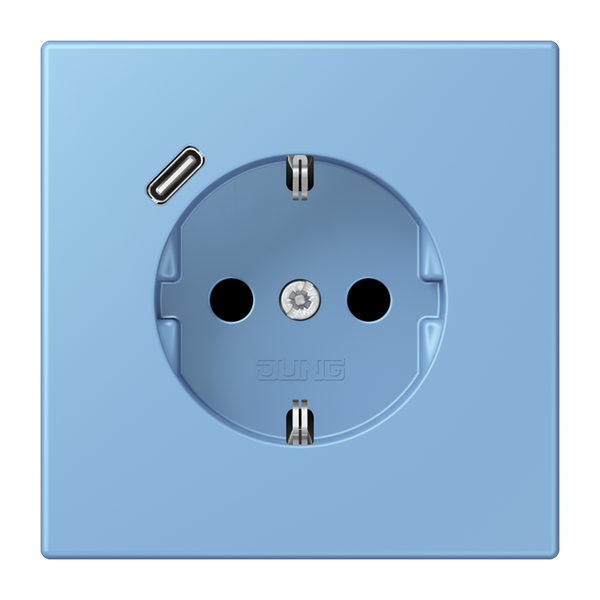 SCHUKO socket with USB type C LC4320N LC1520-18C256 image 1