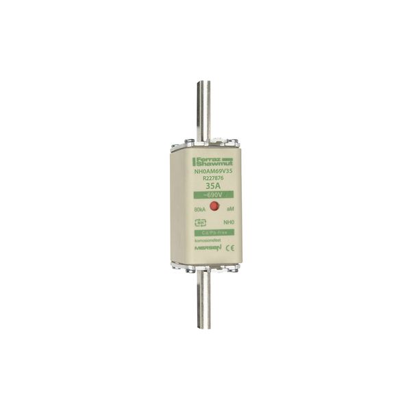 Fuse-link NH0 aM 690VAC 35A live tags Double indicator image 1