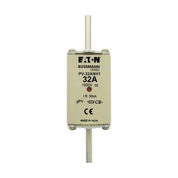 Fuse-link, high speed, 32 A, DC 1000 V, NH1, gPV, UL PV, UL, IEC, dual indicator image 12