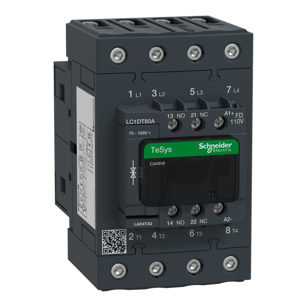 TeSys Deca contactor - 4P(4 NO) - AC-1 - = 440 V 80 A - 110 V DC standard coil image 6