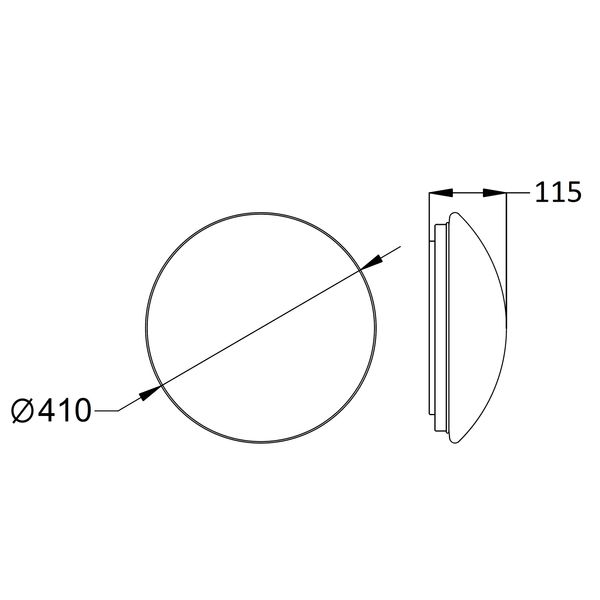 Karo II LED, 22W, 1980lm, 4000K, IP44, 230V, 120ø image 3