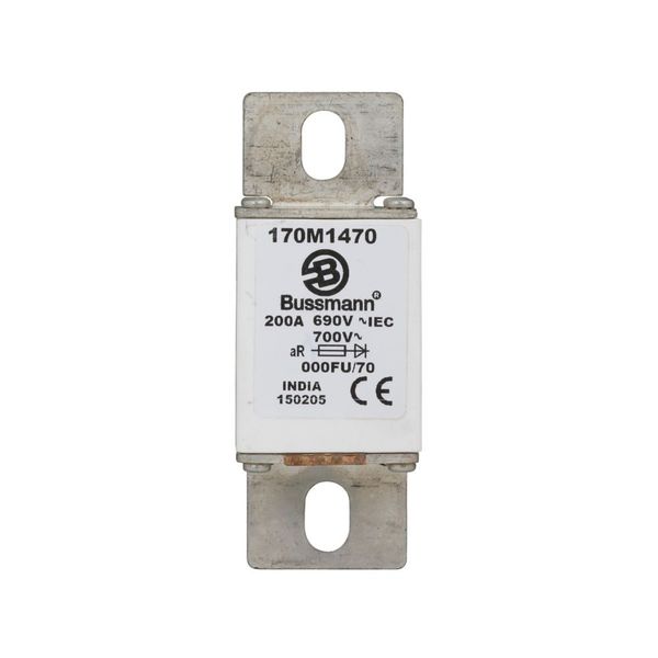 Fuse-link, high speed, 200 A, AC 690 V, size 000, 24 x 36 x 96 mm, aR, IEC image 14