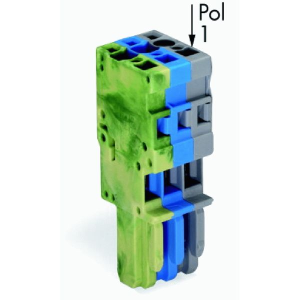 1-conductor female connector CAGE CLAMP® 4 mm² green-yellow, blue, gra image 3