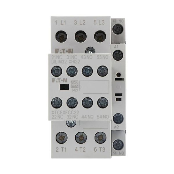 Contactor, 380 V 400 V 11 kW, 3 N/O, 2 NC, RDC 24: 24 - 27 V DC, DC operation, Screw terminals image 7