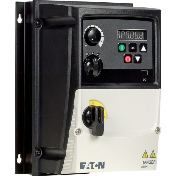 Variable frequency drive, 230 V AC, 1-phase, 2.3 A, 0.37 kW, IP66/NEMA 4X, Radio interference suppression filter, 7-digital display assembly, Local co image 11