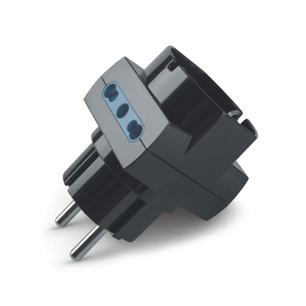 ADAPTOR 2x10/16A+1xP40 BLACK image 2