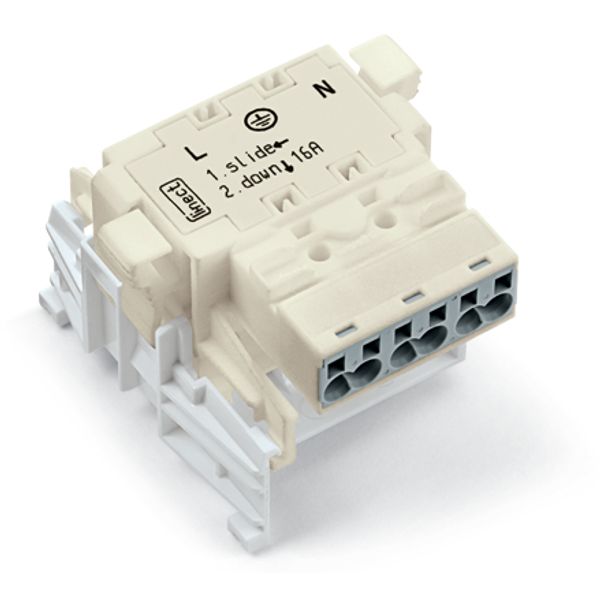 Linect® T-connector 3-pole 1 input white image 3