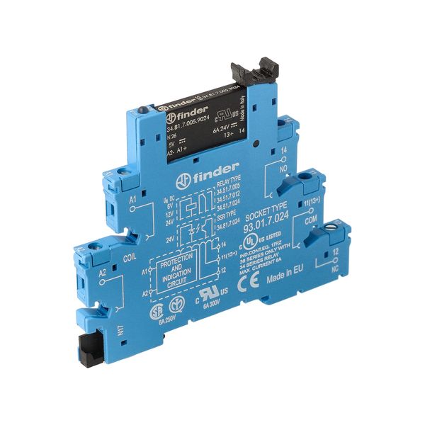 Rel. interface SSR screwless 6,2mm.In.24VDC 1NO Out.2A/240VAC (38.91.7.024.8240) image 3