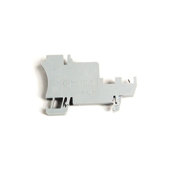 Allen-Bradley, 1492-LS2-3, Spring Clamp Terminal Block,Three Conductor Sensor Block Base (3 Circuits), 4 mm (# 22 AWG - # 10 AWG),Without LED, Gray (Standard), image 1