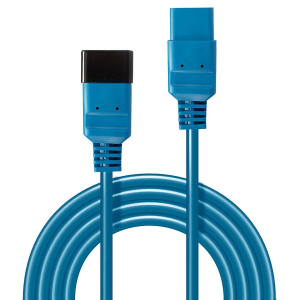 2m C20 to C19 Mains Extension Cable, blue IEC C20 Connector to IEC C19 Connector image 2