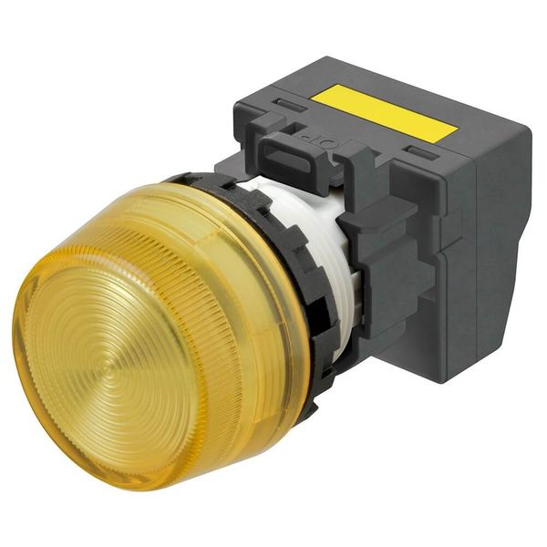 M22N Indicator, Plastic projected, Yellow, Yellow, 220/230/240 V AC, p image 1