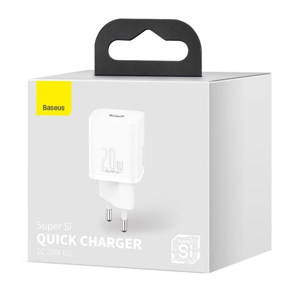 Wall Quick Charger Super Si 20W USB-C QC3.0 PD, Black image 9