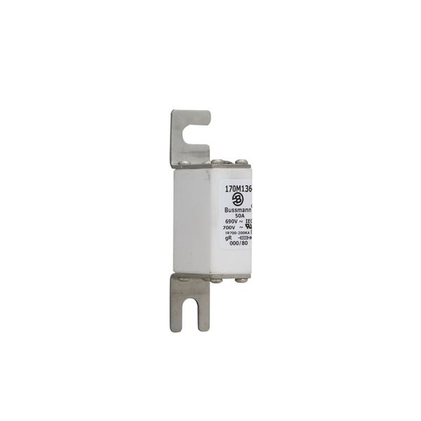 Fuse-link, high speed, 50 A, AC 690 V, DIN 000, 21 x 40 x 100 mm, gR, DIN, IEC, single indicator image 9