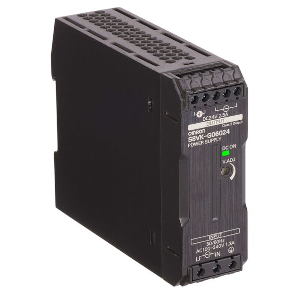 Book type power supply, Pro, 60 W, 24VDC, 2.5A, DIN rail mounting image 4