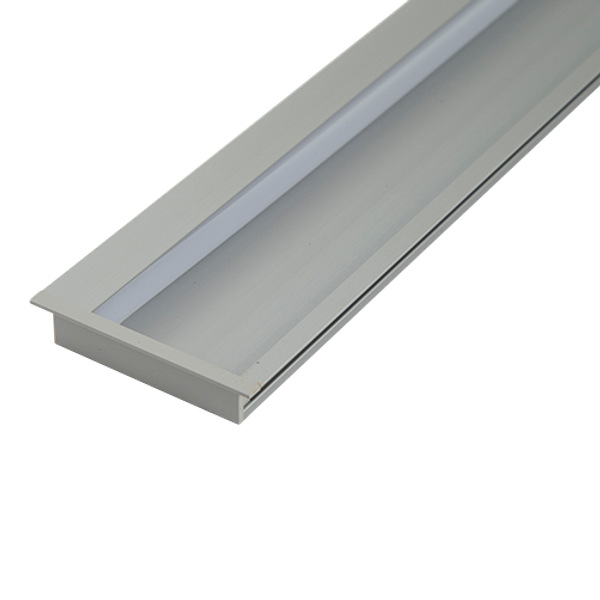 2m Wall Recessed Profile 10x10mm IP20 Silver image 2