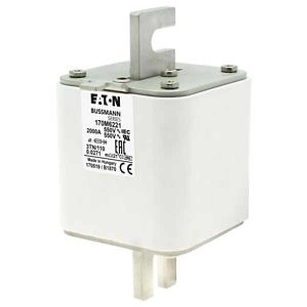 Fuse-link, high speed, 2000 A, AC 550 V, DIN 3, 76 x 90 x 139 mm, aR, DIN, IEC, visual indicator image 4