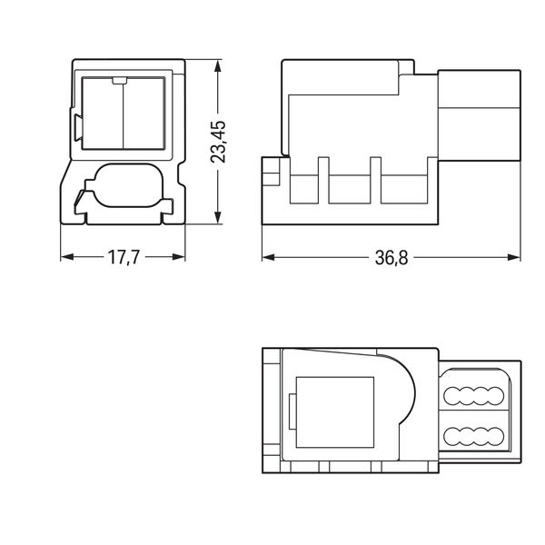 Supply module for flat cable 2-pole black image 4