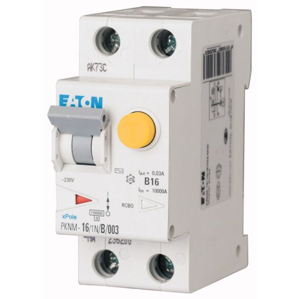 RCD/MCB combination, 16 A, 300 mA, MCB trip characteristic: C, 1p+N, RCD trip characteristic: A image 1