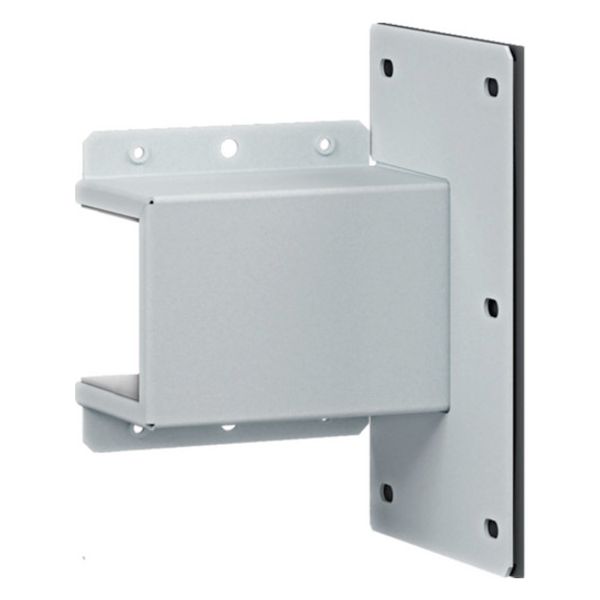 Wall connector 60x60 mm white powder-coated for fire protection duct image 1