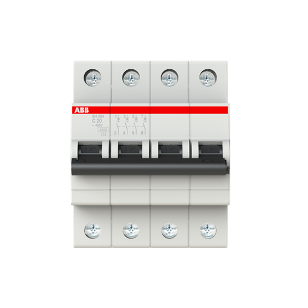 SH204-C20 Miniature Circuit Breaker - 4P - C - 20 A image 1