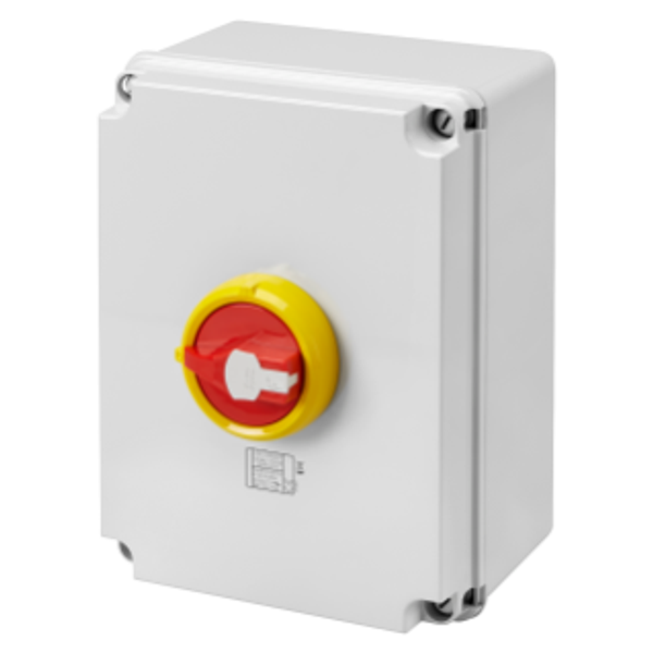 ISOLATOR - HP - EMERGENCY - ISOLATING MATERIAL BOX - 100A 4P - LOCKABLE RED KNOB - IP66/67/69 image 1