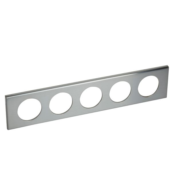 PLAQUE MATIERE 5 POSTES (10 MOD) INOX BROSSE image 1