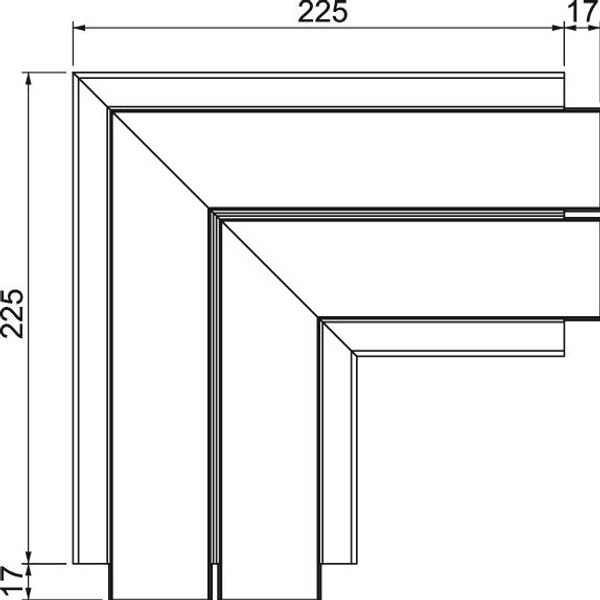 GA-FS53130RW Flat angle Aluminium, rigid form 53x130x225 image 2