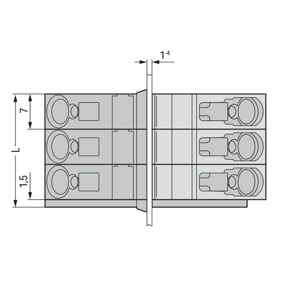 826-169 Feedthrough terminal block; Conductor/conductor connection; Plate thickness: 1 … 4 mm image 7