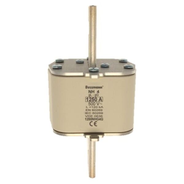 Fuse-link, LV, 630 A, AC 500 V, NH4, gL/gG, IEC, single indicator, live gripping lugs image 1
