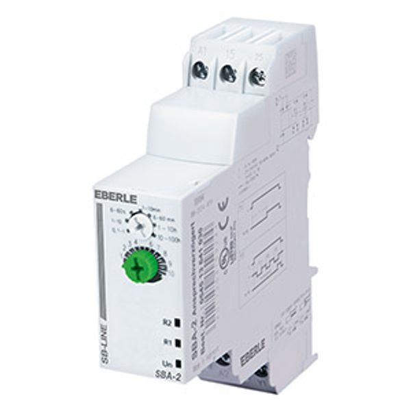 Time relay AC 24...240V/DC 24V 50/60 Hz, 8 A, 2 changeover contact, 0.1 sec.-100 hours. image 2