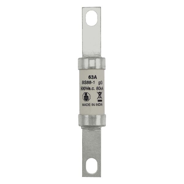 Fuse-link, LV, 63 A, AC 500 V, BS88, 21 x 129 mm, gL/gG, BS image 22