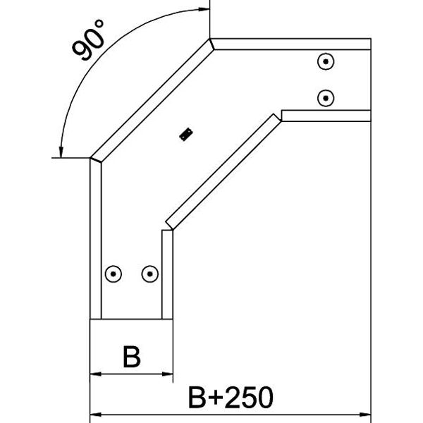 DFB 90 200 A2 90° bend cover with turn-buckles, RB 90 200 B200mm image 2