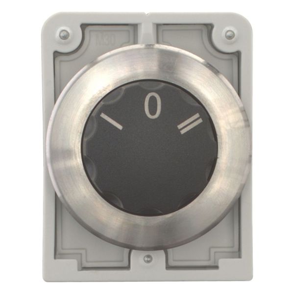 Changeover switch, RMQ-Titan, with rotary head, momentary, 3 positions, inscribed, Front ring stainless steel image 4