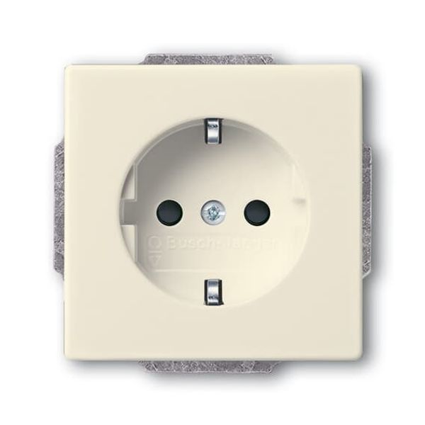 20 EUCKS-82-500 Cover Plates (partly incl. Insert) Protective Contact (SCHUKO) Safety Shutter ivory white - 63x63 image 1