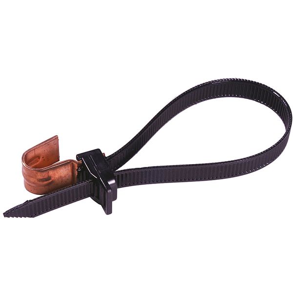 Hanger Strap-Releasable, Black PA 12 Temp up 80 Newtons, UV Resistant, image 2