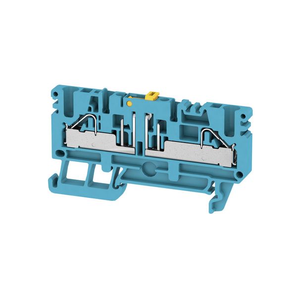 Test-disconnect terminal, PUSH IN, 4 mm², 500 V, 23 A, Pivoting, Cross image 1