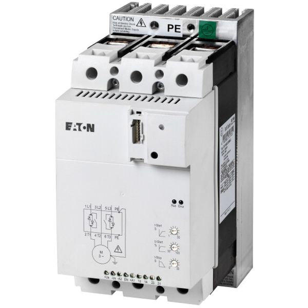 Soft starter, 135 A, 200 - 480 V AC, 24 V DC, Frame size: FS4, Communication Interfaces: SmartWire-DT image 1