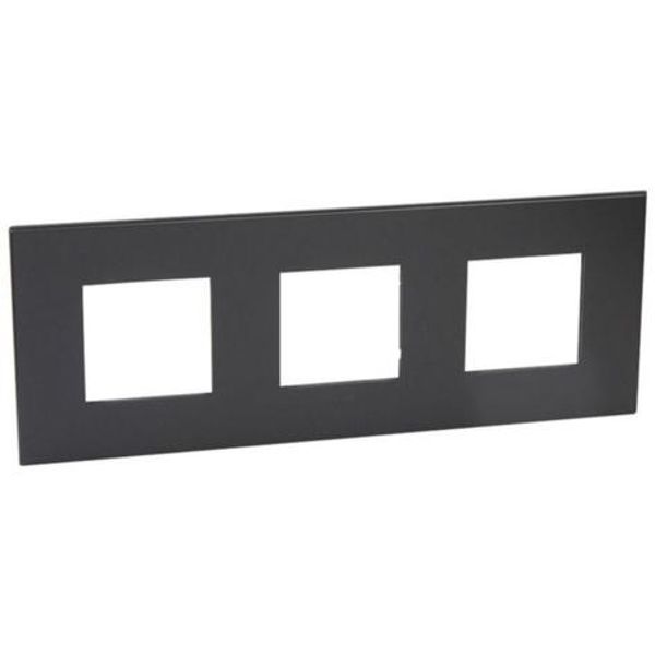 Arteor™ - Plate - French/German std - square - 3 x 2 modules - Graphite image 1