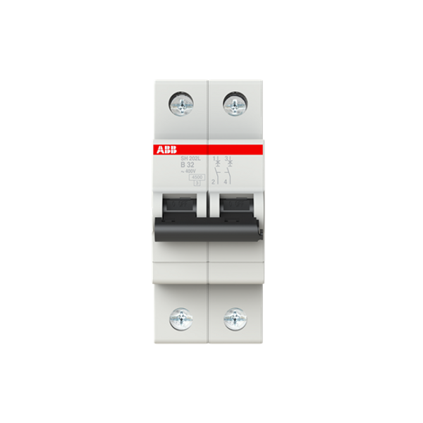 SH202L-B32 Miniature Circuit Breaker - 2P - B - 32 A image 1