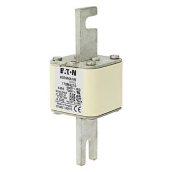 Fuse-link, high speed, 630 A, AC 690 V, DIN 1, 53 x 66 x 138 mm, aR, DIN, IEC, type T indicator image 3