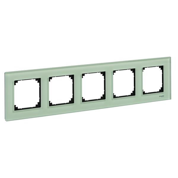 Real glass frame, 5-gang, Emerald green, M-Elegance image 3