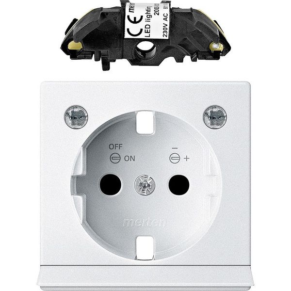 Expansion set LED lighting for SCHUKO sockets, polar white, System M image 1