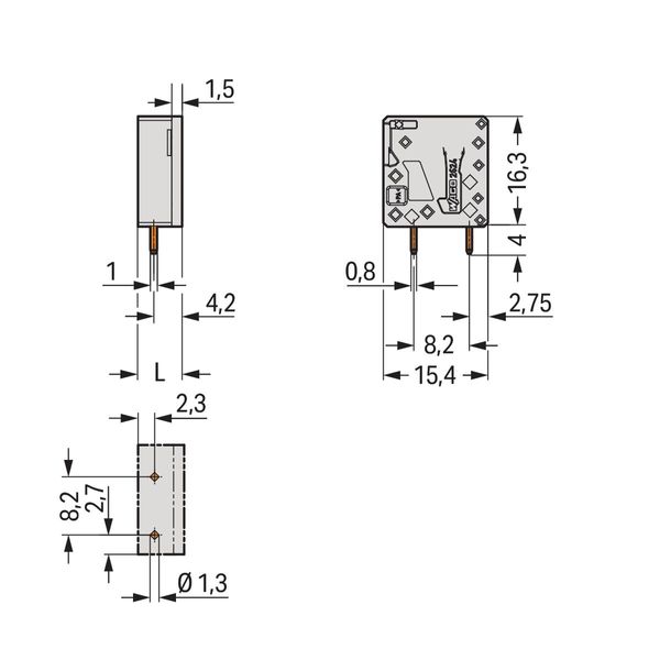 PCB terminal block 4 mm² Pin spacing 5 mm blue image 1